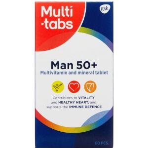 Multi-Tabs Man 50+, 60 stk (Udløb: 06/2025)